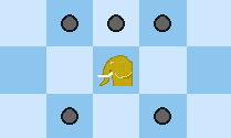Elephant chess piece, example
