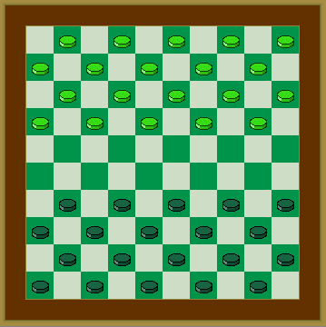 Leapfrog Checkers piece setup