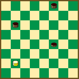 Checkers Variants (8x8) with Hoogland King, example