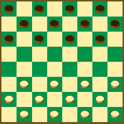Ticino checkers piece setup