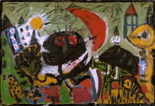 Cobra modification. Joint work of Karel Appel, Constant, Asger Jorn, and Erik Nyholm (1949).